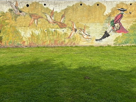 Eine bemalte Mauer