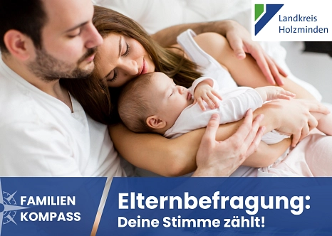 Elternbefragung Familie mit Baby © Canva