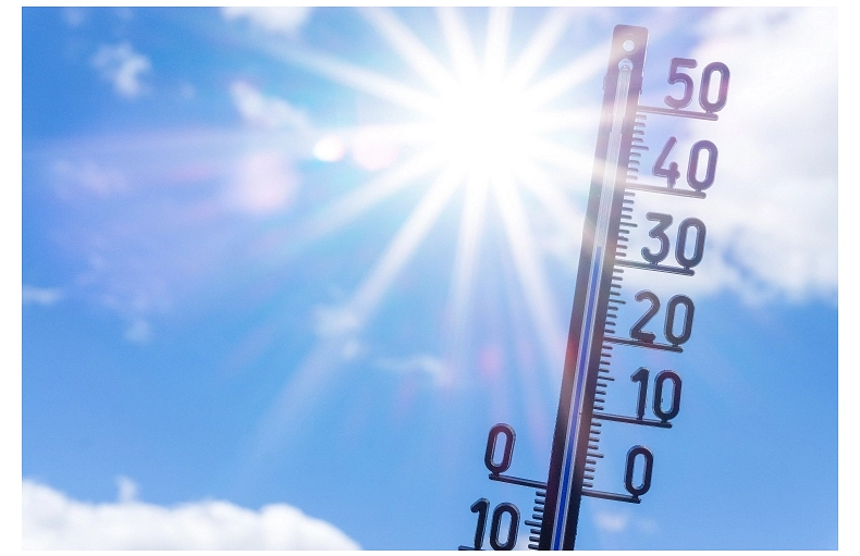 Hitze Thermometer in der Sonne